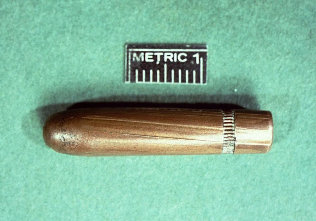 Bullet found on the floor in the hospital